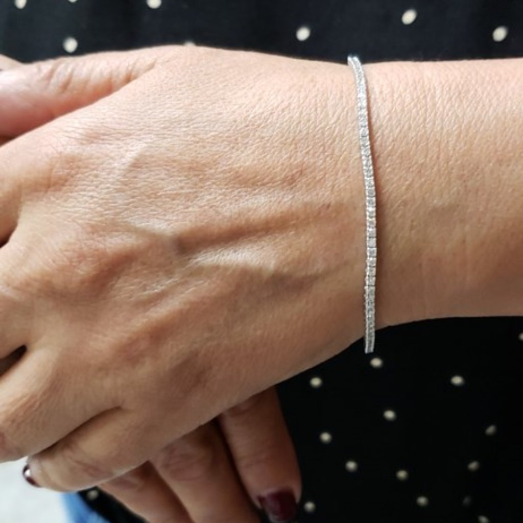 14k Gold 4 Ct Lab Grown Diamond Tennis Bracelet